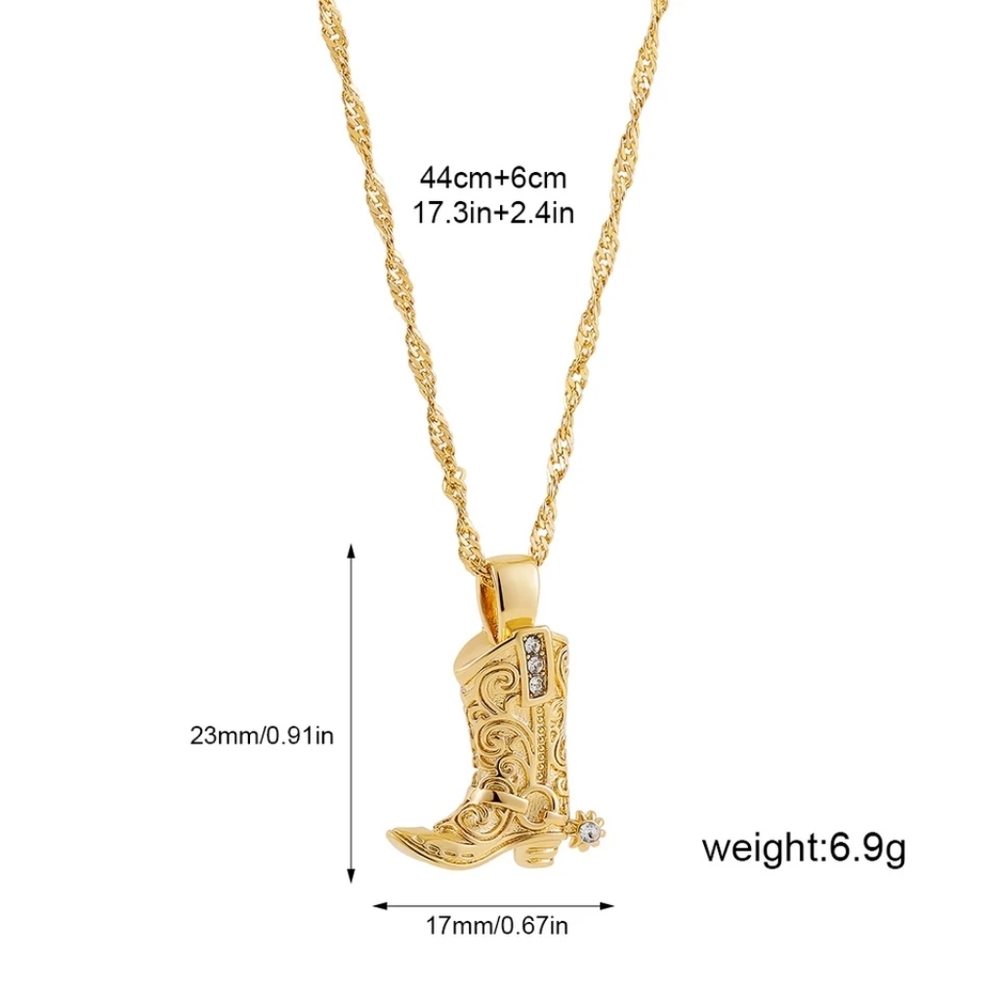 Gold or sliver boot necklace - Picture 5 of 8